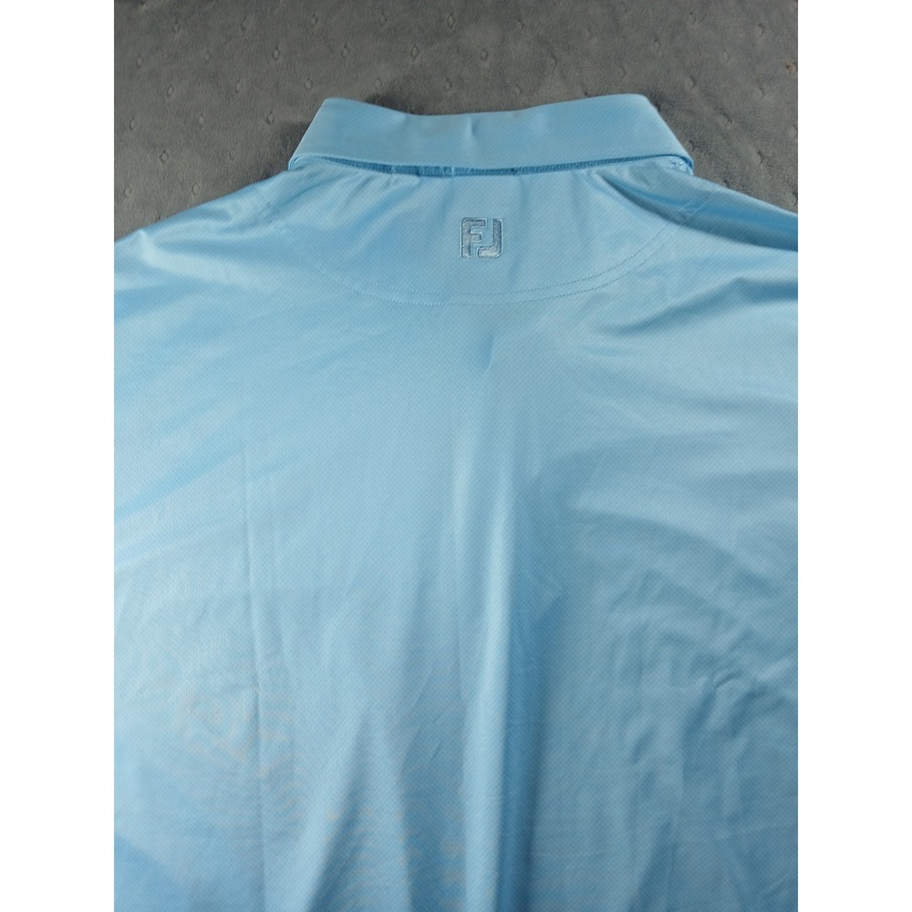 FootJoy Mens 3XL Light Blue Performance Golf Polo Shirt Craft Farms NWT - Picture 7 of 7